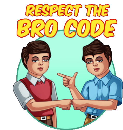 Adarsh Respecting The Bro Code Sticker - Adarsh World Buddies Best Friends Stickers