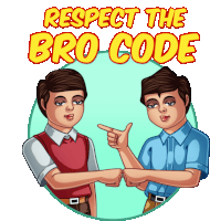 Adarsh Respecting The Bro Code Sticker - Adarsh World Buddies Best Friends Stickers