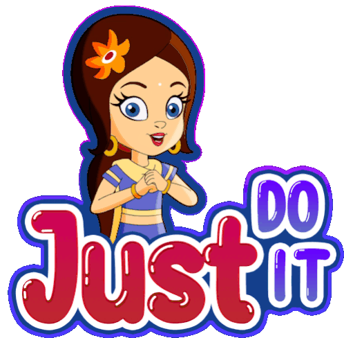 Just Do It Princess Indumati Sticker - Just Do It Princess Indumati Chhota Bheem Stickers