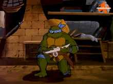 Sharpening Blade Leonardo GIF - Sharpening Blade Leonardo Teenage Mutant Ninja Turtles GIFs