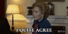I Quite Agree Margaret Thatcher GIF - I Quite Agree Margaret Thatcher Gillian Anderson GIFs