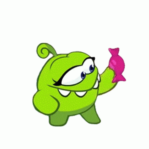 Candy Om Nom Sticker – Candy Om Nom Cut The Rope – discover and share GIFs