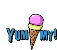 Yummy Ice Cream Sticker - Yummy Ice Cream Yum Yum Stickers