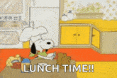 Snoopy Lunch GIF