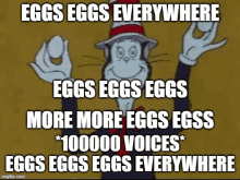 The Cat In The Hat Eggs Eggs Eggs Everywhere GIF - The Cat In The Hat Eggs Eggs Eggs Everywhere GIFs