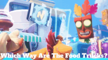 Crash Bandicoot Aku Aku GIF - Crash Bandicoot Aku Aku Which Way Are The Food Trucks GIFs