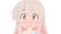 a drawing of a girl with a surprised expression on her face