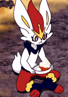 cinderace pokemon eating eat