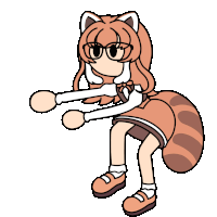 a cartoon drawing of a girl dressed as a cat