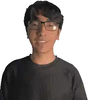a man wearing glasses and a kaiser shirt