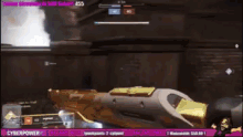 a screenshot of a video game with the words cyberpower at the top