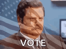 Vote Ron Swanson GIF - Vote Ron Swanson America GIFs