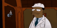 Black Guy Simpsons GIF - Black Guy Simpsons Lab Coat GIFs
