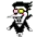 a pixel art of a man wearing sunglasses and a beard .
