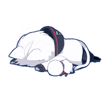 mafumafu cute animated roll over sleepy