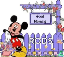Good Morning Rods Mickey GIF