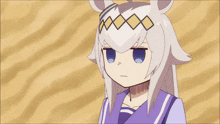 a cartoon drawing of a girl with long white hair