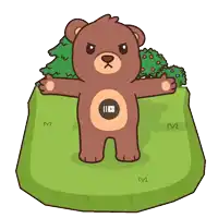 a cartoon of a teddy bear with a youtube logo on his chest