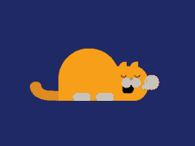 a cartoon cat with its eyes closed and a smoke coming out of its nose