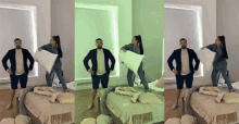 Pillow Fight Smash In The Face GIF - Pillow Fight Smash In The Face Direct Hit GIFs