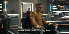 Where'S That Music Coming From Captain Christopher Pike GIF - Where'S That Music Coming From Captain Christopher Pike Anson Mount GIFs