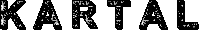 the word kartal is written in black letters