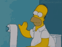 Homero En El Baño GIF - The Simpsons Homer Simpson Tissue Roll GIFs