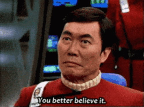 sulu you better believe it
