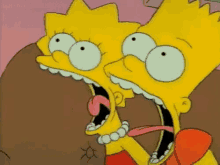 Lisa Simpsons Bart Simpsons GIF - Lisa Simpsons Bart Simpsons Screaming GIFs