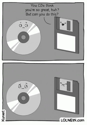 floppy disk vs cd vs dvd