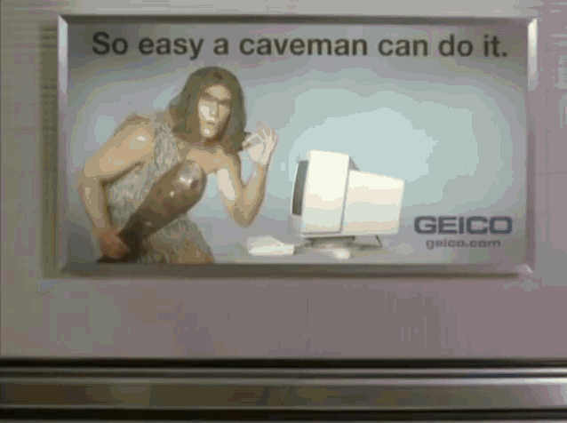 Caveman GIF - Geico So Easy A Caveman Can Do GIFs