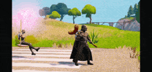 darth vader in a video game holding a sausage and a sword