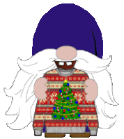 Gnome Sweater Sticker - Gnome Sweater Happy Holidays Stickers