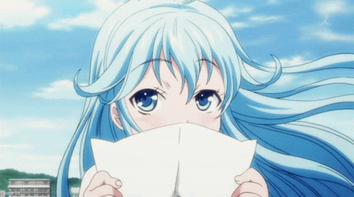 Blue Hair Anime GIF - Blue Hair Anime Cute - Discover & Share GIFs