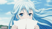 Blue Hair Anime GIF - Blue Hair Anime Cute GIFs