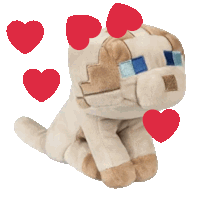 Minecraft Cat Love Heart Minecraft Cat Sticker