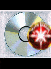 a cd case with a cd in it and a red star on it that says dark matter