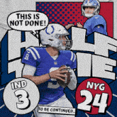 an indianapolis colts football player holding a football