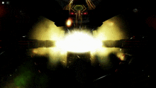 a screenshot of a video game with a white light coming out of the center