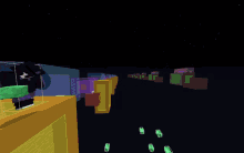 a green block in a minecraft game with a black background