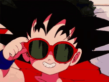 Goku Glasses GIF - Goku Glasses Peace GIFs