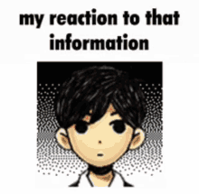 Omori Sunny Omori GIF - Omori Sunny Omori My Reaction To That Information GIFs