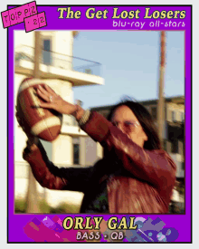 female quarterback orly trading cards the get lost losers qb
