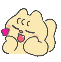 a cartoon drawing of a cat with its mouth open