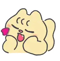 a cartoon drawing of a cat with its mouth open