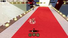 a screenshot of a video game with a red carpet and a number 7 in the corner