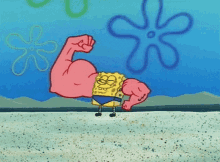 Spongebob Muscles GIF - Spongebob Muscles Thank You GIFs