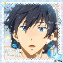 a picture of a boy with the name haru de toffee