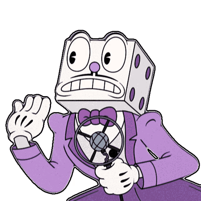 Gulping King Dice Sticker - Gulping King Dice The Cuphead Show