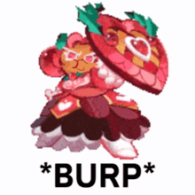 Cookie Run Kingdom Hollyberry Cookie GIF - Cookie Run Kingdom Hollyberry Cookie Burp GIFs